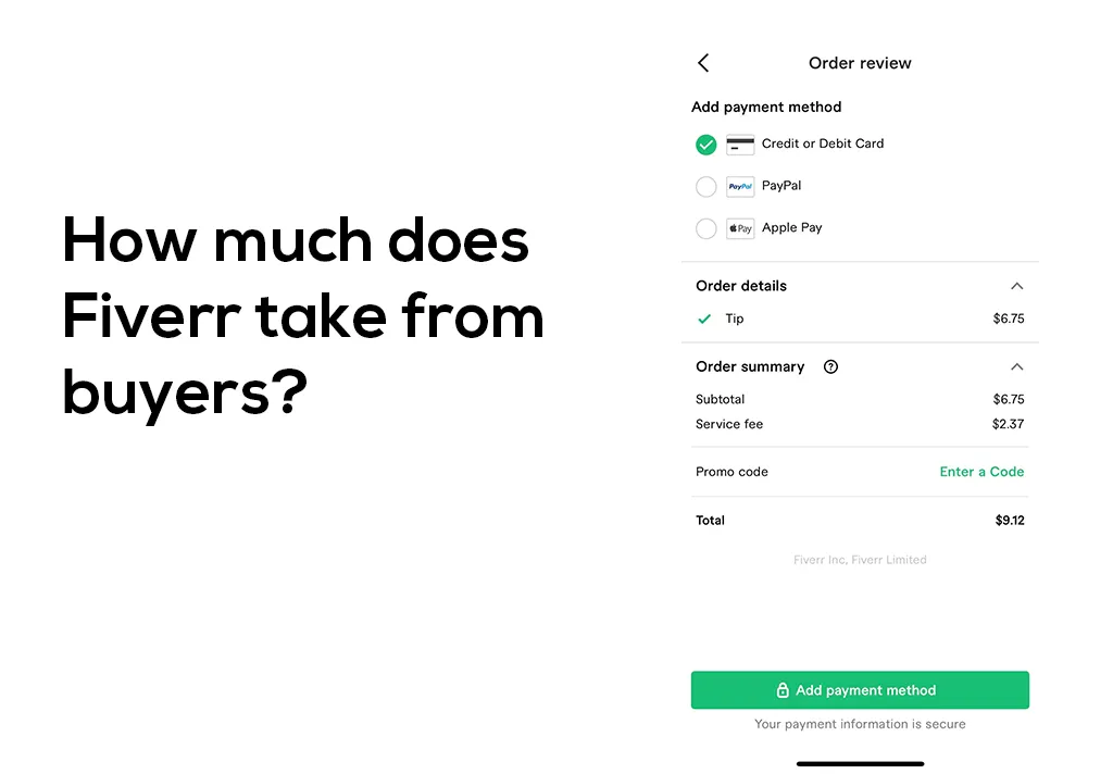 How much does Fiverr take from buyers