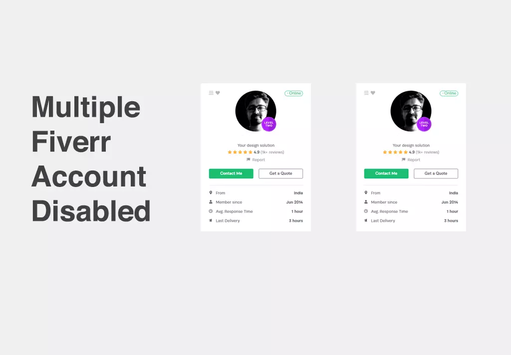 Multiple Fiverr Account Disabled