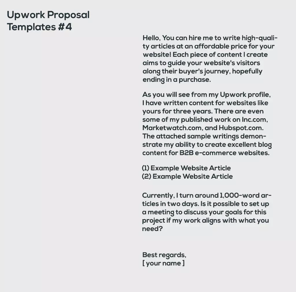 Upwork Proposal Templates #4