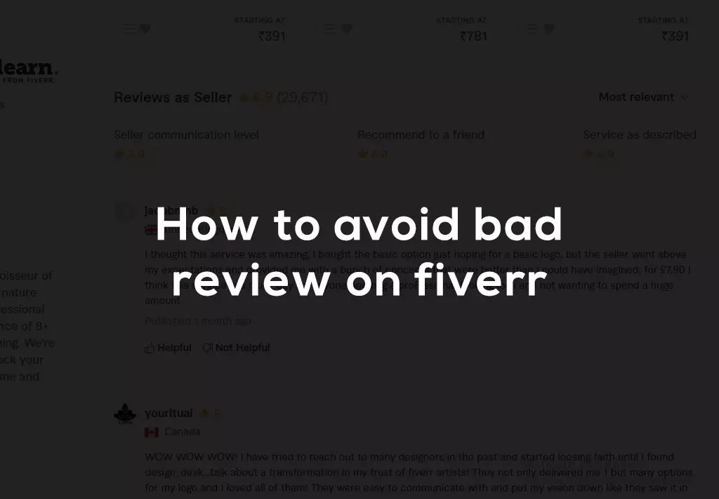 How to avoid bad reviews on Fiverr