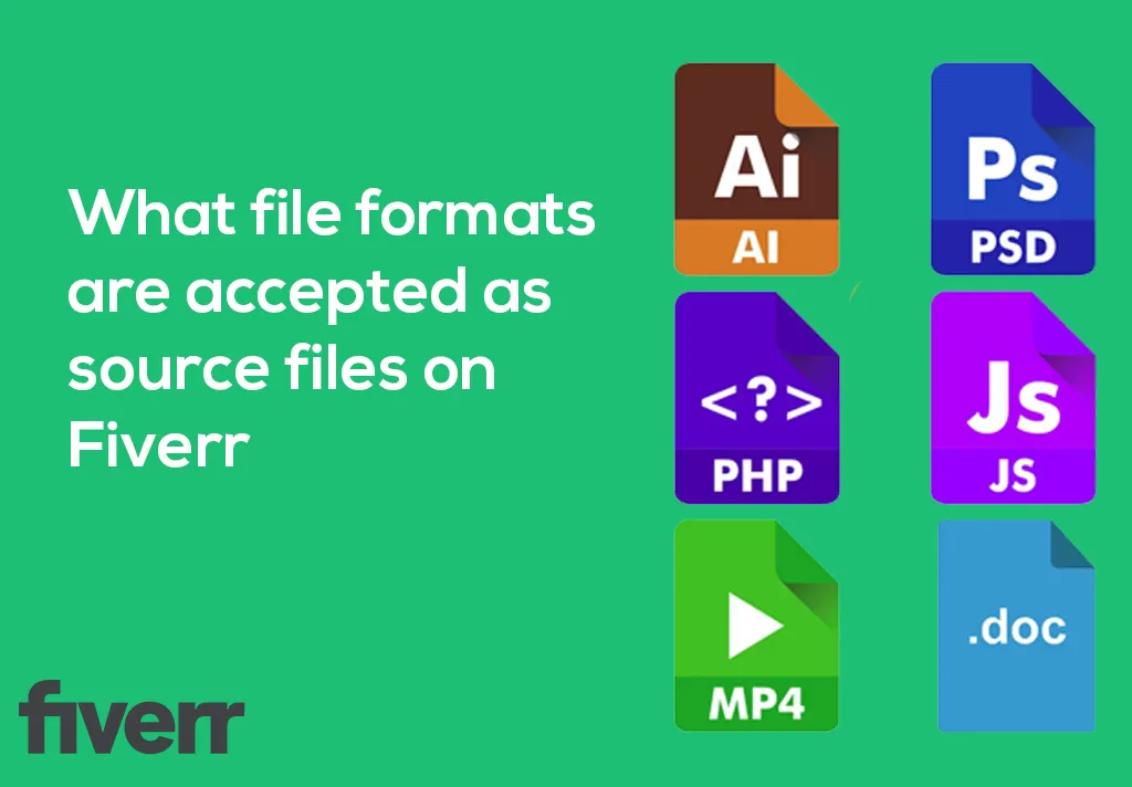 What file formats are accepted as source files on Fiverr
