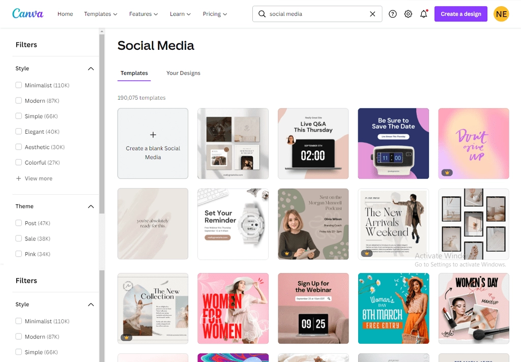 How to create a social media kit in canva Step2