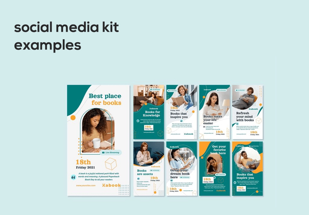 Social media kit examples