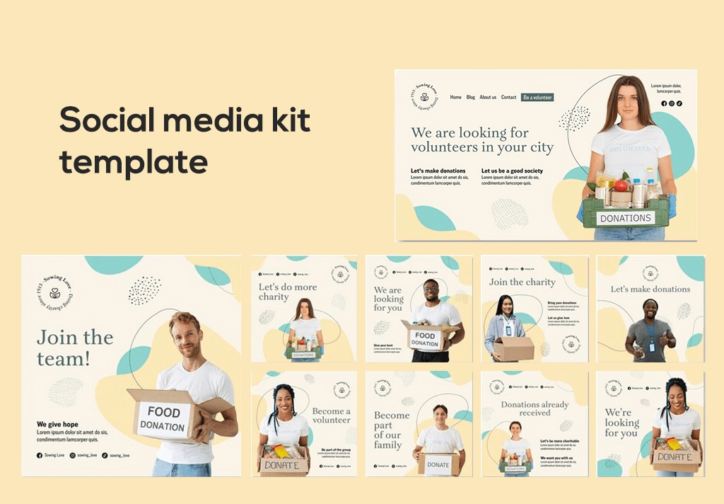 Social media kit template
