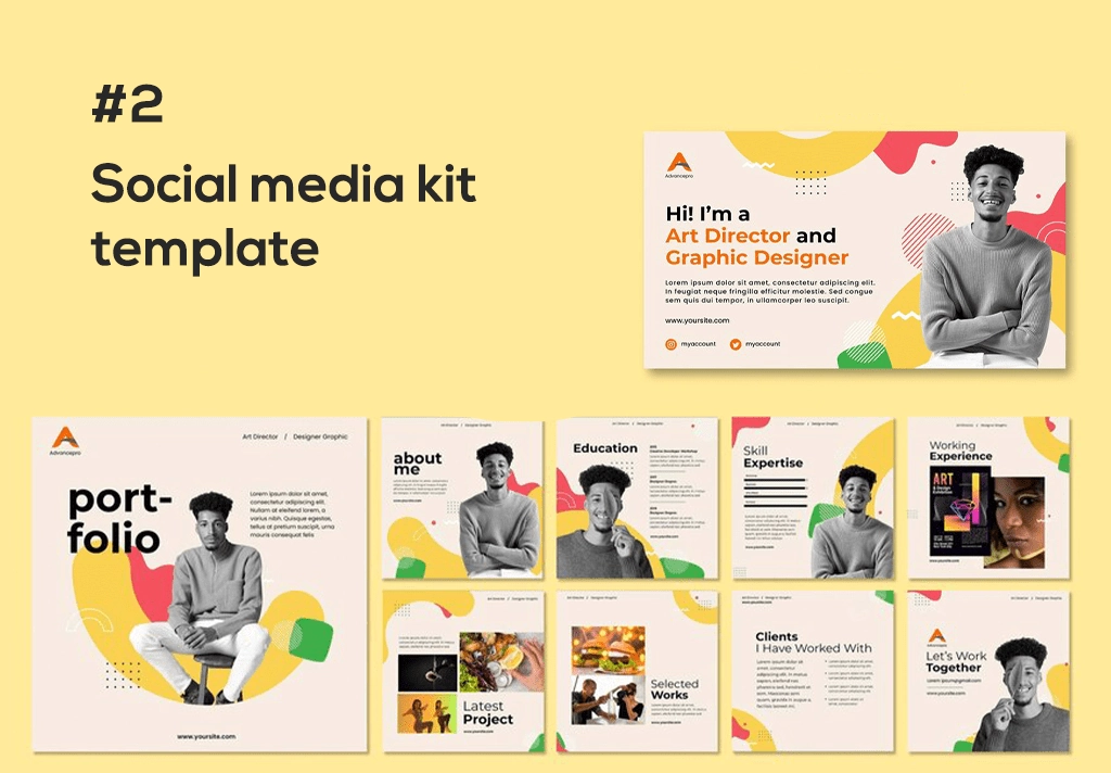 Social media kit template set2