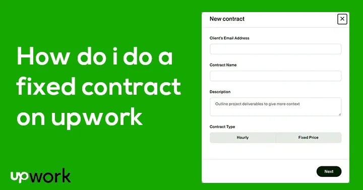 How do i do a fixed contract on Upwork